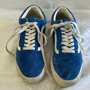 VANS Old Skool Suede Skate Shoe Royal Blue Size M 7.5/W 9